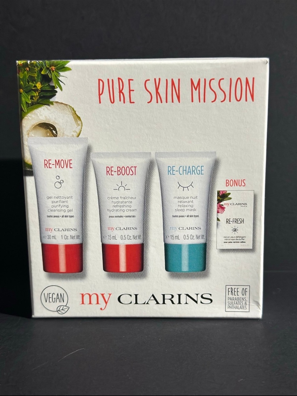 Clarins Pure Skin Mission Trio - Red & Teal Accent Tubes